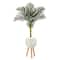 4.5ft. Golden Cane Artificial Palm Tree in White Planter with Stand